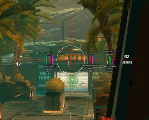 Apex Legends long-range ESP through a 4x scope